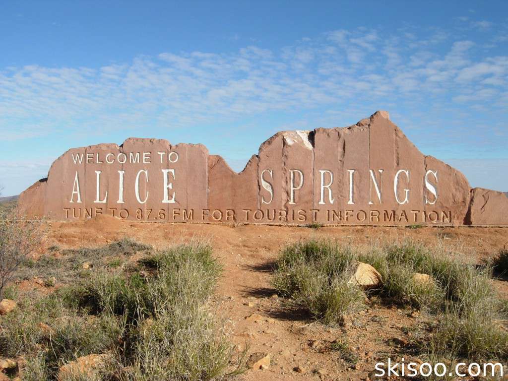 L'entrée d'Alice Springs